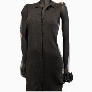 Theory slimming heathered gray sleeveless dress